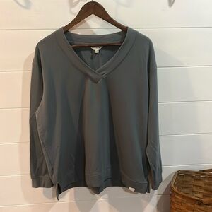 Orvis women’s v neck sweatshirt top lg